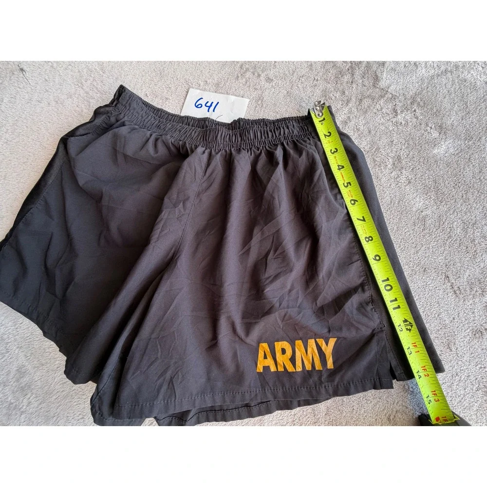 US Army PT Shorts Mens Medium Black Athletic Training Gym